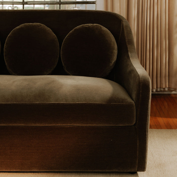 Rialto - Faux Mohair Sofa - Deep Green