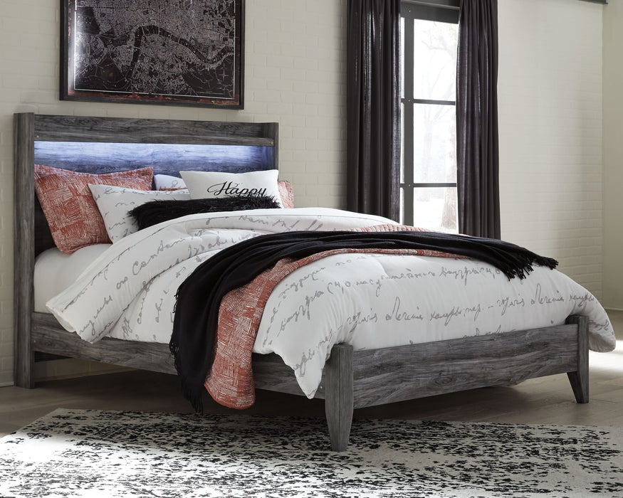 Baystorm Gray 4 Pc. Dresser, Mirror,  King Panel Bed