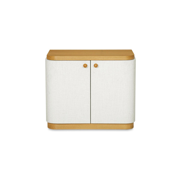 Simone - Nightstand - Cream / White / Light Brown