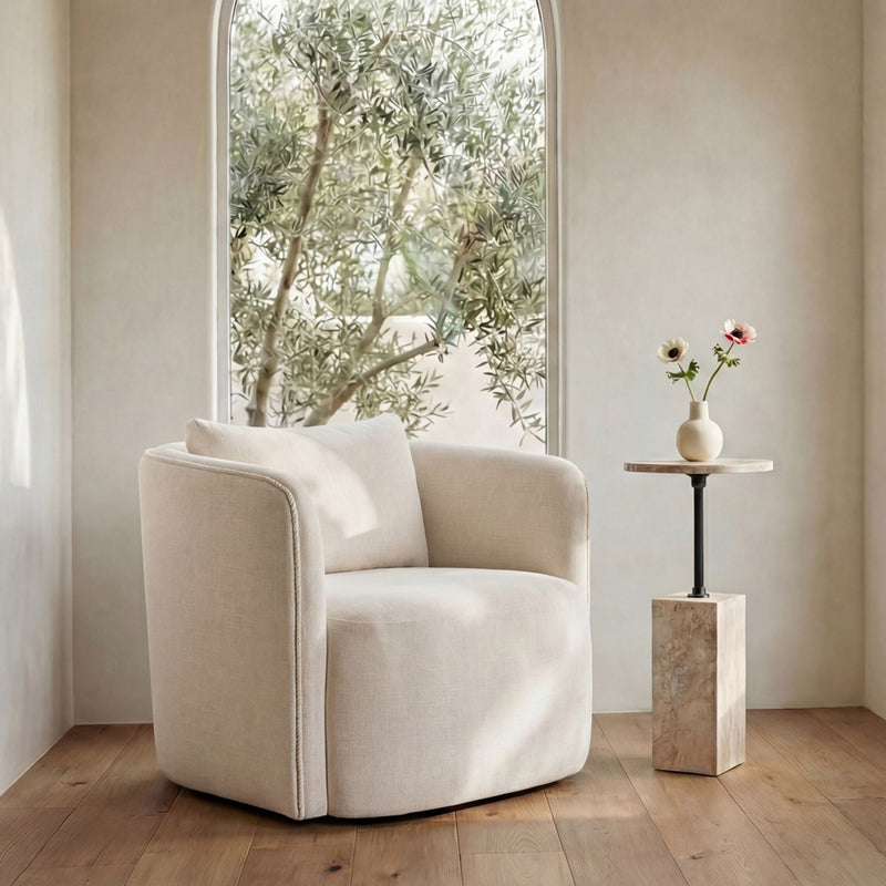 Cecil - Accent Chair - Warm White