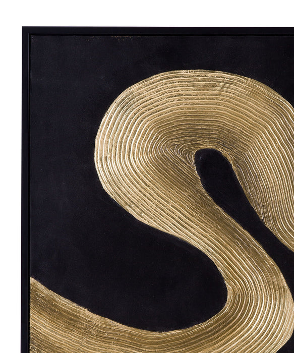 Connected Frame Canvas (Set of 2) - Black / Gold