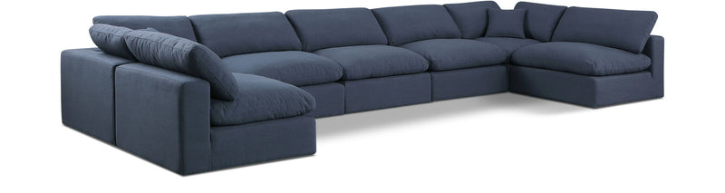 Comfy - 7 Piece Linen Modular Armless Sectional
