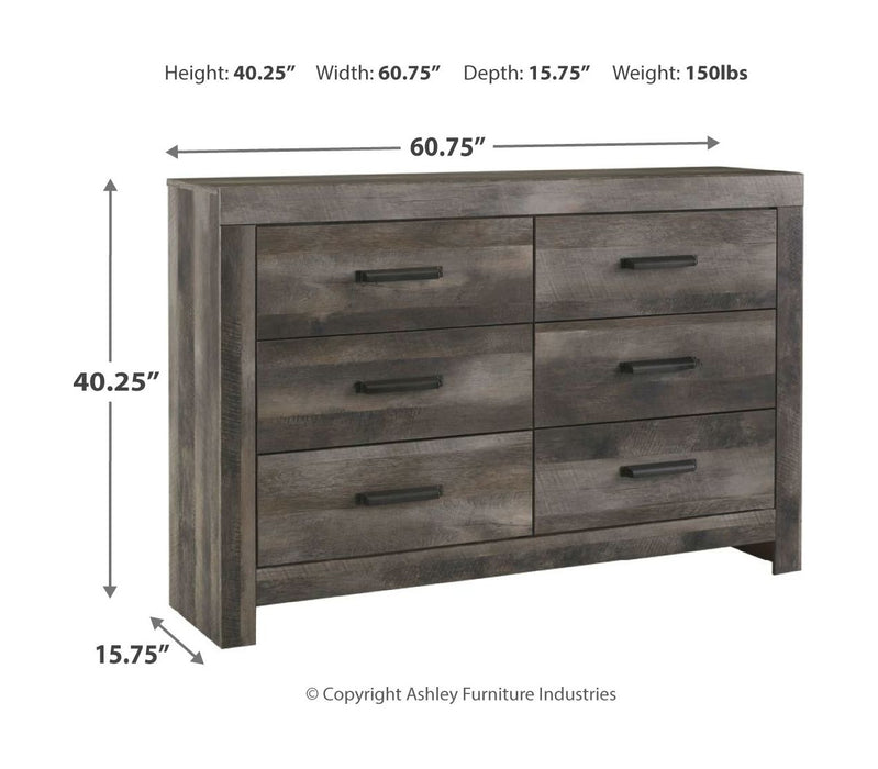 Wynnlow Gray 5 Pc. Dresser, Mirror, Chest, Panel Bed