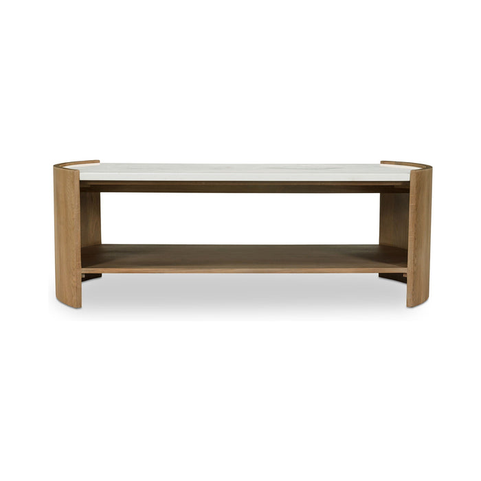 Fern - Coffee Table - White / Light Brown