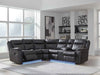Sultan Meadow - 2-Piece Reclining Sectional - Carbon