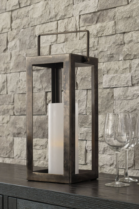 Briana Antique Pewter Finish Lantern - Medium