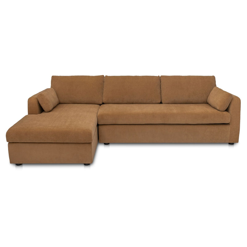 Burrow - Sleeper Sectional With Left Storage Chaise - Ginger
