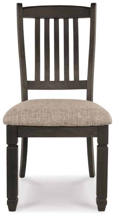 Tyler Creek - Dining UPH Side Chair (Set of 2) - Slatback - Black / Grayish Brown