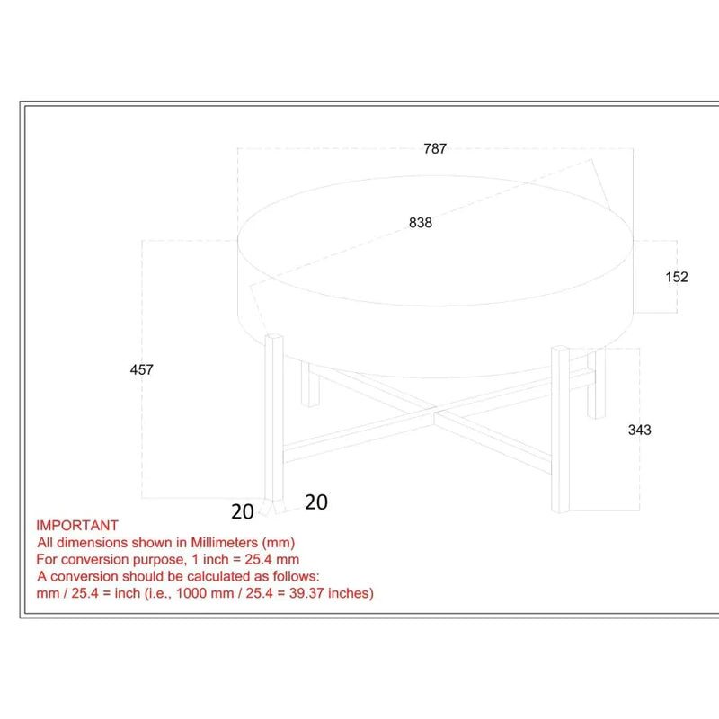 Blox Coffee Table in Natural - Furniture Depot
