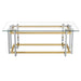 Florina Rectangular Coffee Table in Silver and Gold - Furniture Depot