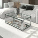 Estrel Rectangular Coffee Table in Silver - Furniture Depot
