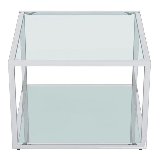 Casini Small Square Coffee Table in Silver - Furniture Depot