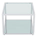 Casini Small Square Coffee Table in Silver - Furniture Depot