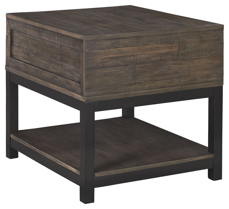 Johurst - Rectangular End Table - Grayish Brown