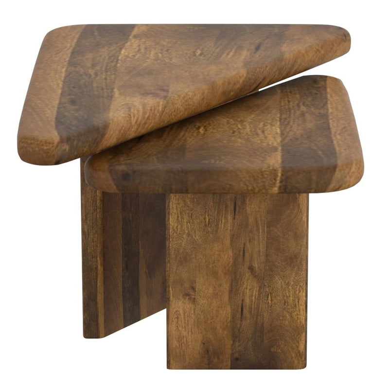 Draco 2pc Coffee Table Set in Walnut