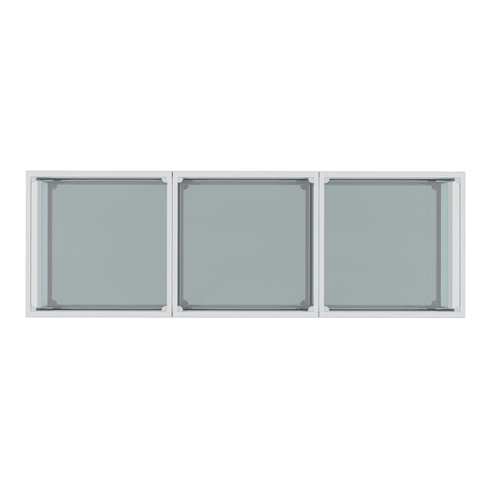 Casini 3pc Coffee Table Small Silver