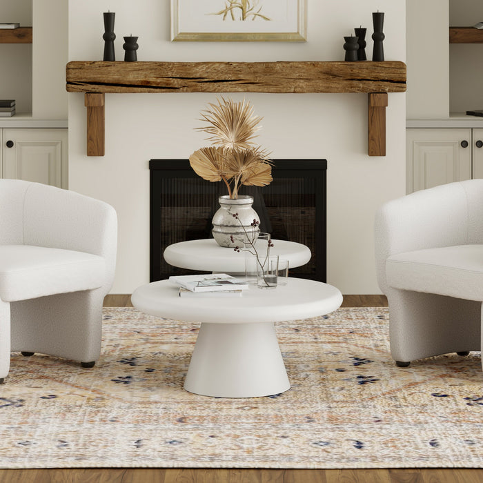 Galio 2pc Coffee Table Set White