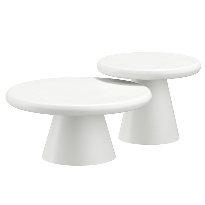 Galio 2pc Coffee Table Set White