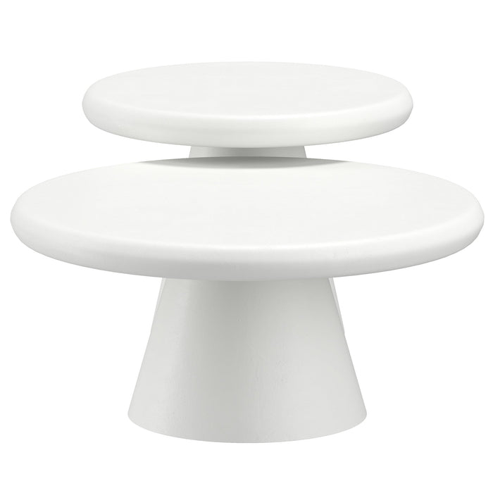 Galio 2pc Coffee Table Set White