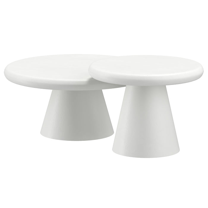 Galio 2pc Coffee Table Set White