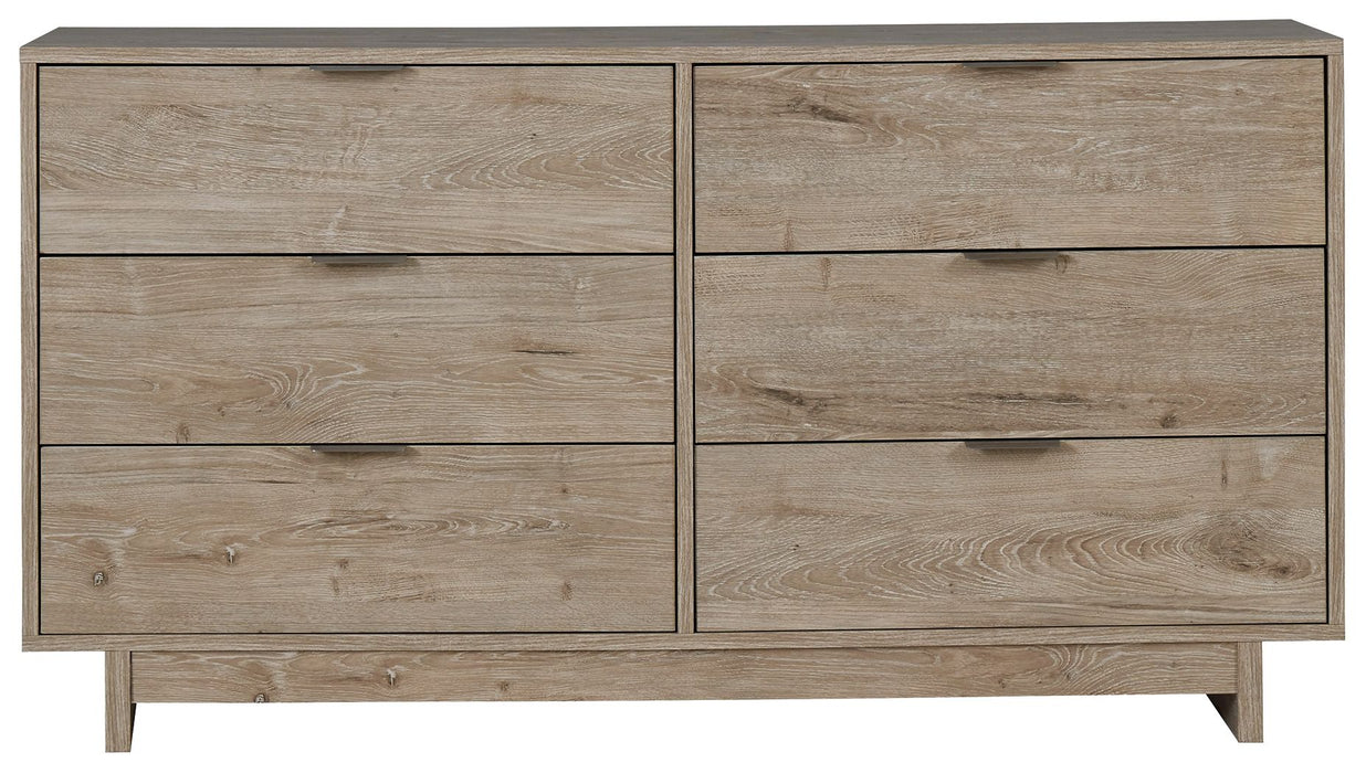 Oliah - Six Drawer Dresser - 31'' Height - Beige
