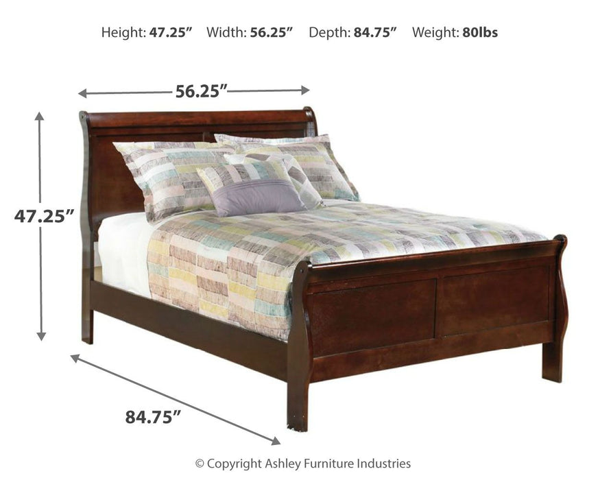 Alisdair Dark Brown Sleigh Bed - Full