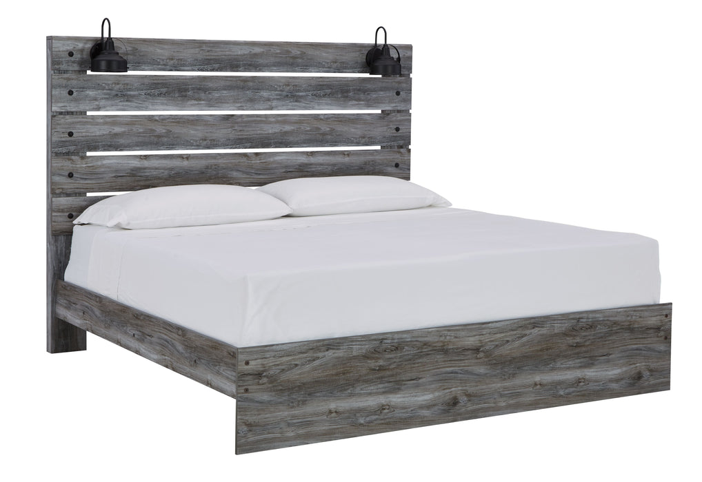 Baystorm Gray Panel Bed Footboard Slat - King