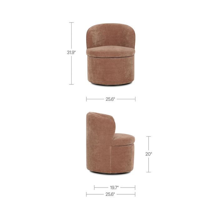 Dane - Swivel Chair - Heritage Pink