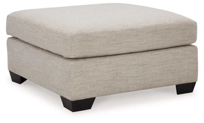 Mahoney Oversized Accent Ottoman Pebble