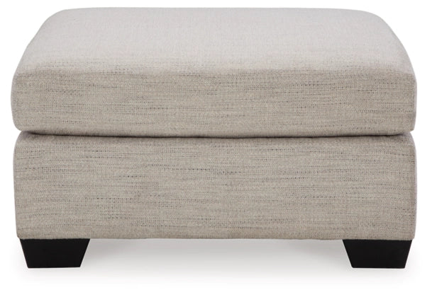 Mahoney Oversized Accent Ottoman Pebble