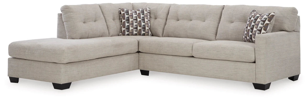 Mahoney 2-Piece Sectional with LHF Chaise Pebble