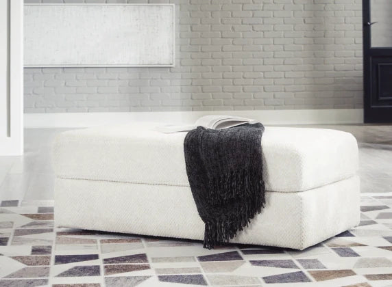 Karinne Oversized Accent Ottoman -Linen