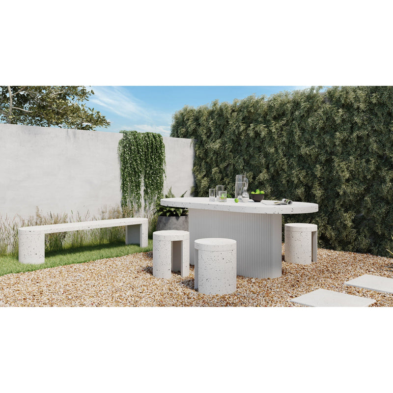 Lyon - Outdoor Cement Dining Table - Light Gray