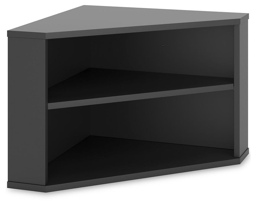 Otaska Black Corner Desk, Bookcase