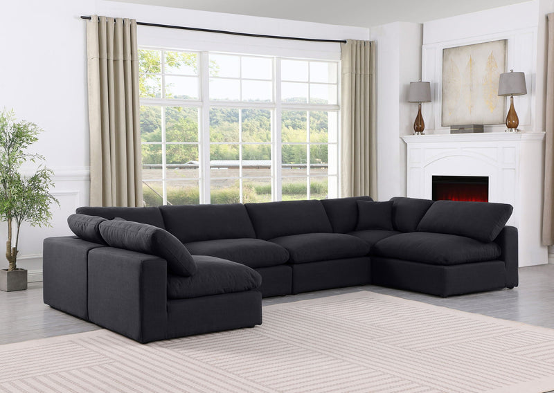 Comfy - 6 Piece Linen Modular Armless Sectional