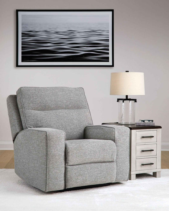 Biscoe - Power Recliner /Adj Headrest - Pewter