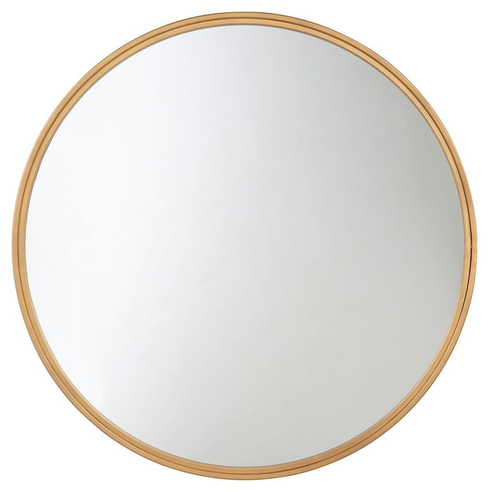 Brocky Gold Finish Accent Mirror - Round