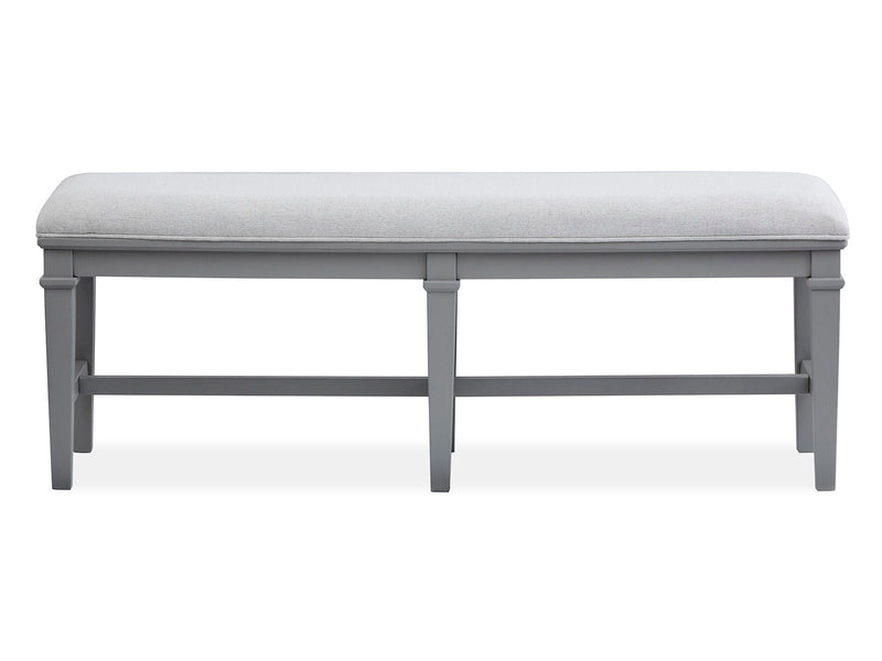 Charleston - Bench With Upholstered Seat - Gray