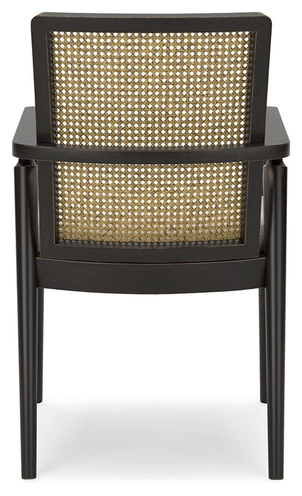 Galliden - Dining Upholstered Arm Chair (Set of 2) - Black