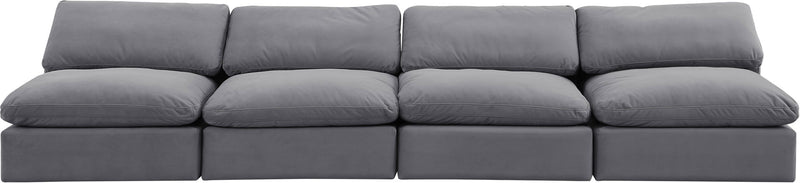 Comfy - Velvet Modular Armless Sofa 4 Seats