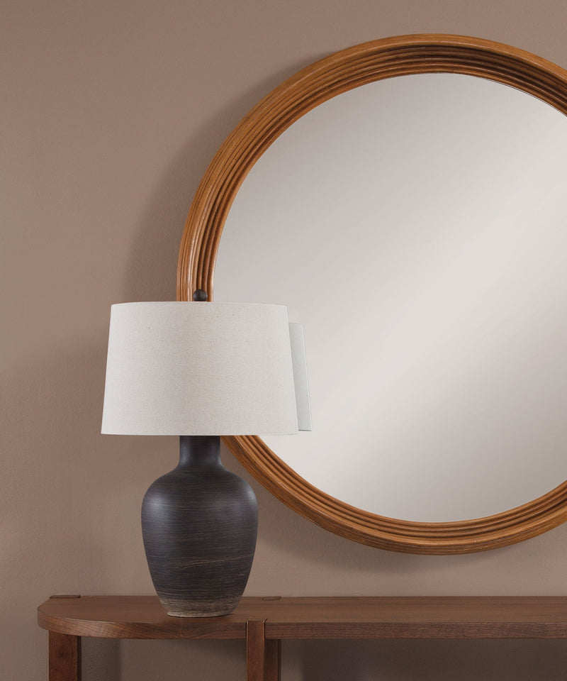 Volga - Table Lamp - Dark Gray / Beige
