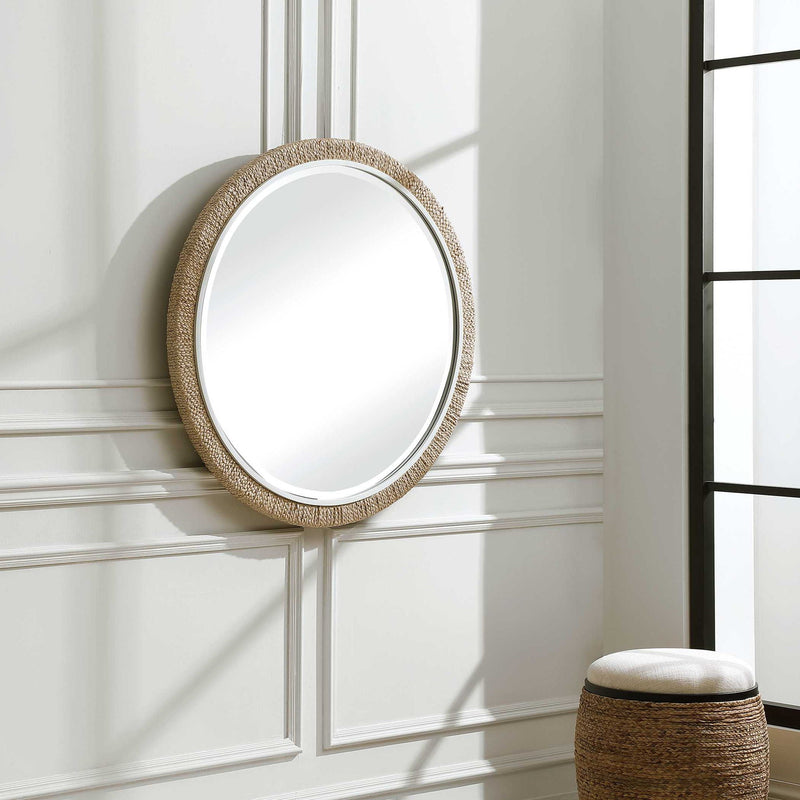 Carbet - Round Rope Mirror - Light Brown