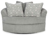 Casselbury - Oversized Swivel Accent Chair - Cement