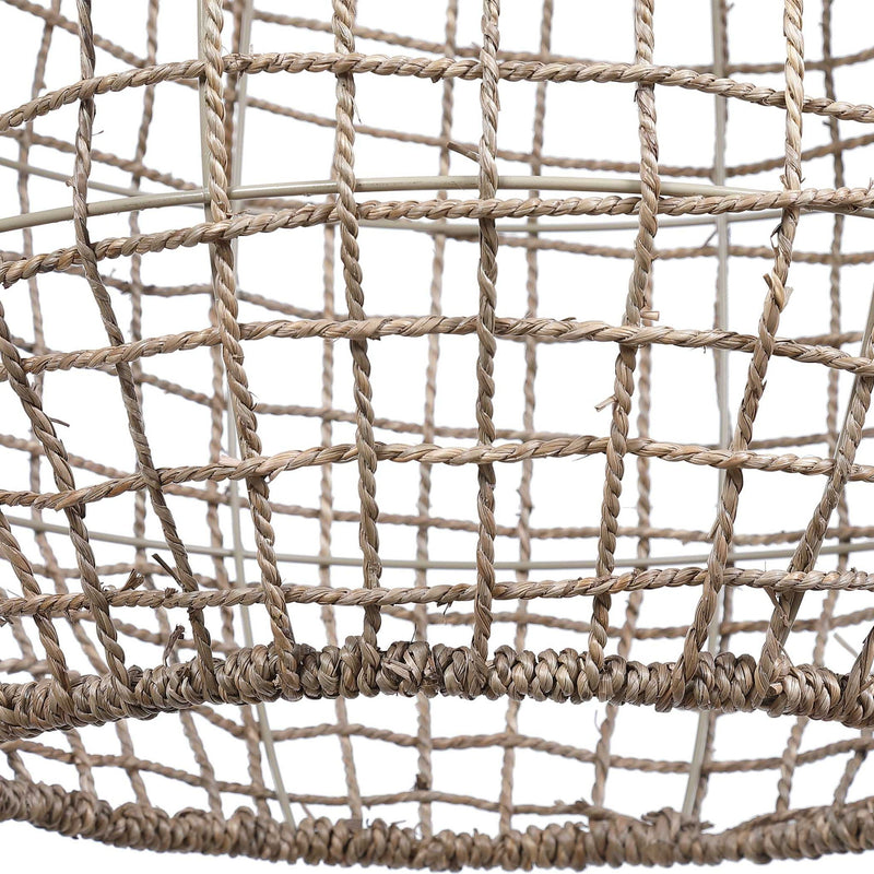 Cross - Weave 1 Light Pendant - Beige