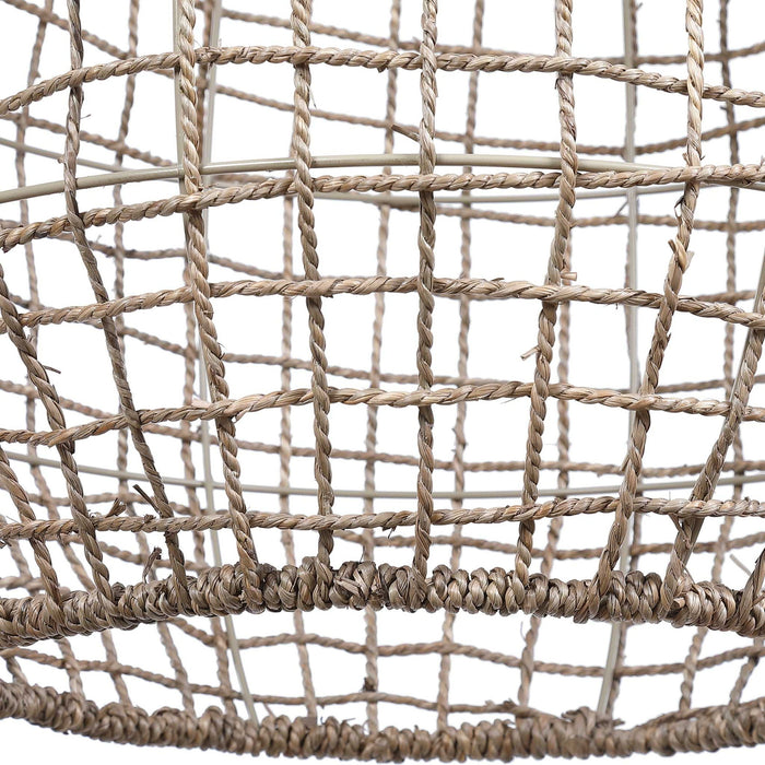 Cross - Weave 1 Light Pendant - Beige