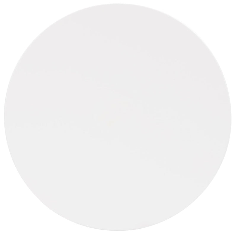 Melrose - Complete Round Dining Table - Cloud White And Desert Oak