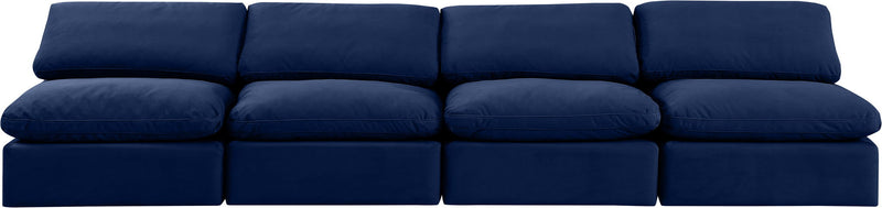 Indulge - Velvet 4 Seat Modular Armless Sofa