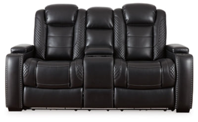 Party Time Power Reclining Loveseat with Console