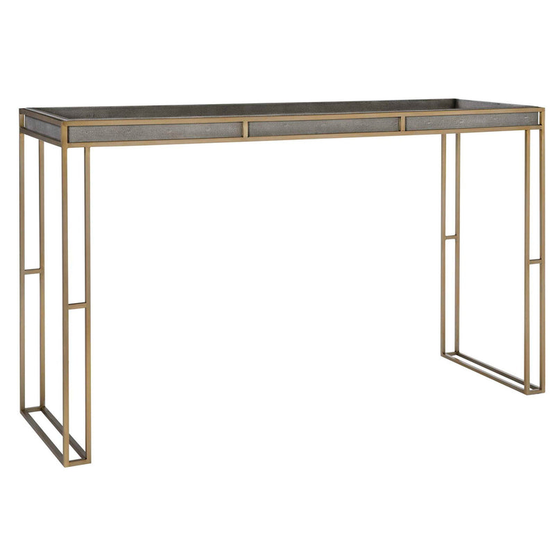 Cardew - Modern Console Table - Silver & Gold