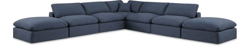 Comfy - 7 Piece Linen Modular Corner Sectional